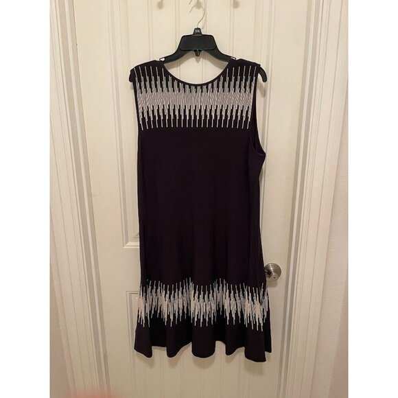 NIC+ZOE Sleeveless Patterned Black & White Dress - XL - Picture 9 of 14
